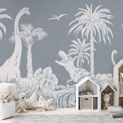 Monochrome Dino - Blue