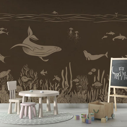 Monochrome Sea - Brown Vintage