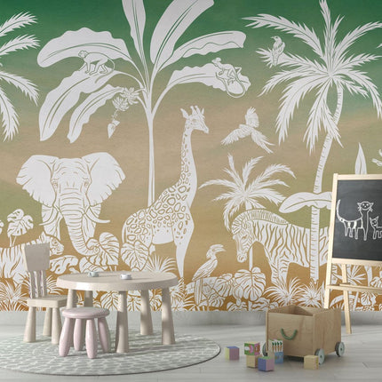 Monochrome Jungle - Green Sky