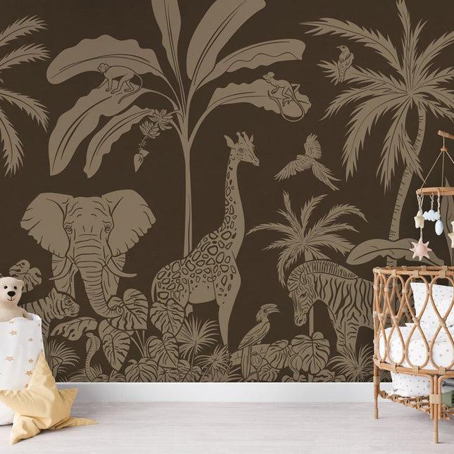 Monochrome Jungle - Brown Vintage