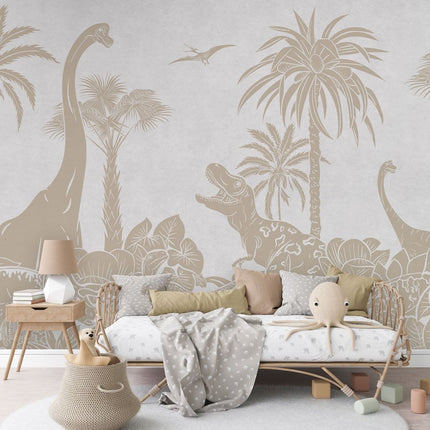 Monochrome Dino - White Vintage