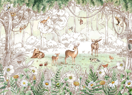 Muster 50 x 50 cm von Forest Friends Spring 2072