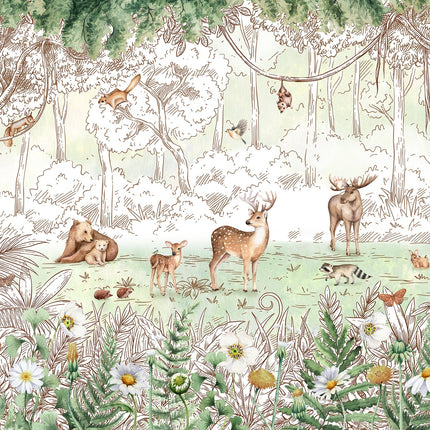 Muster 50 x 50 cm von Forest Friends Spring 2072