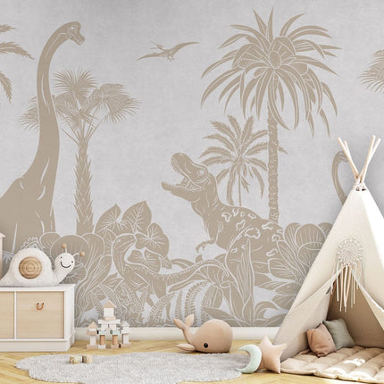 Monochrome Dino - White Vintage