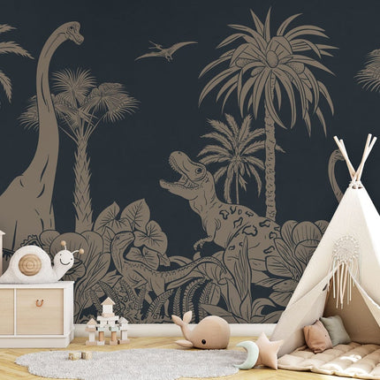 Monochrome Dino - Blue Vintage