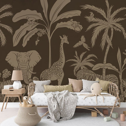 Monochrome Jungle - Brown Vintage