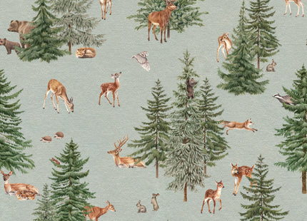 Muster 50 x 50 cm von Pine Forest - Blue