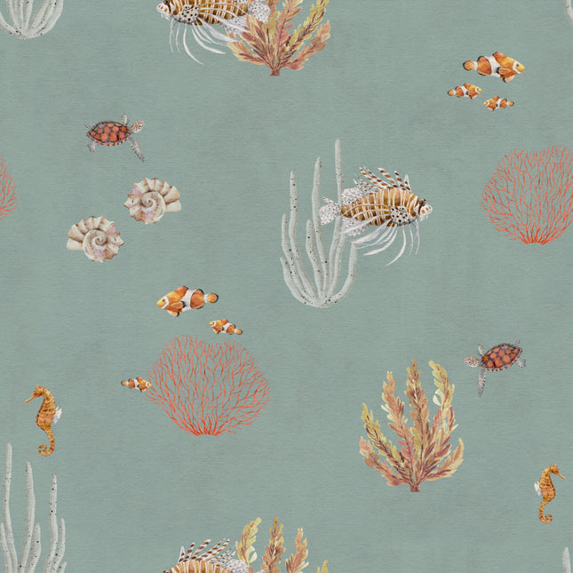Muster 50 x 50 cm von Coral Garden - Blue