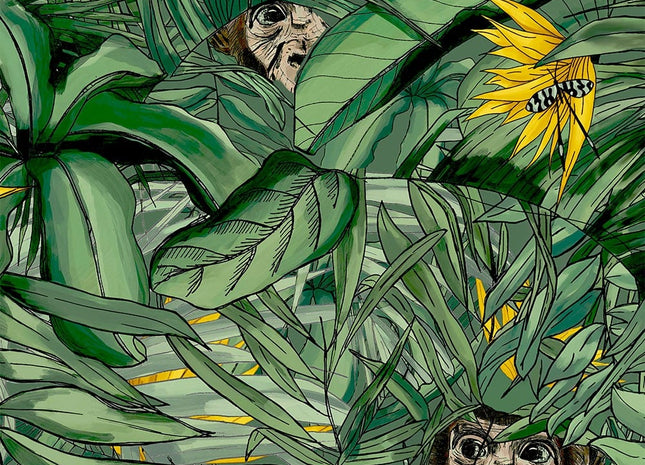 Monkey Forest Dark Green & Yellow BMTD001/09B