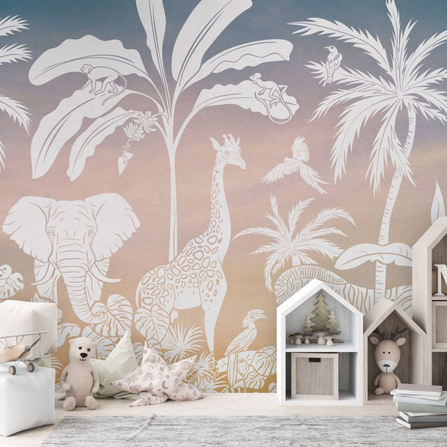 Monochrome Jungle - Pink Sky