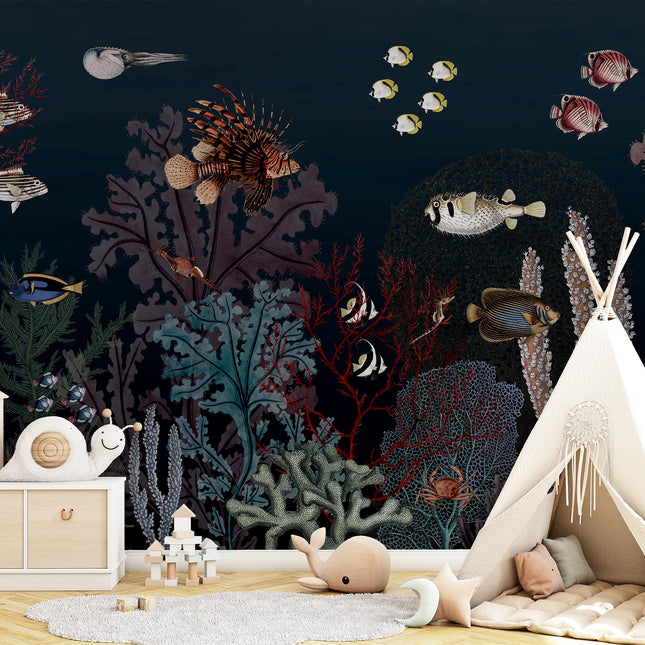 Muster 50 x 50 cm von Roaring Reef blue 2023