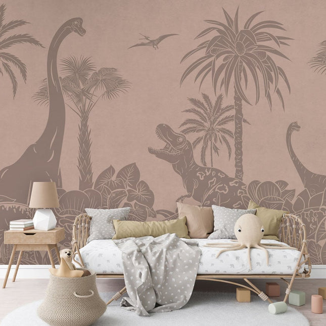 Monochrome Dino - Pink Vintage