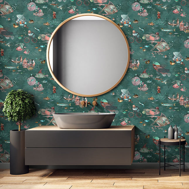 Sea Life Teal & Coral BMHD002/07E