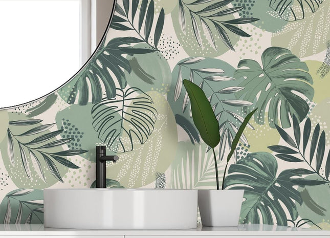 Abstract Jungle Leaf Green BMTD001/01A