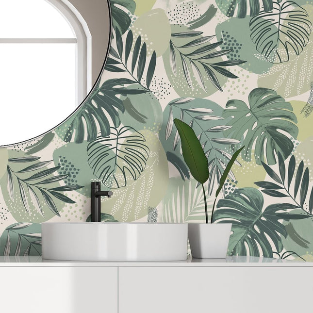 Abstract Jungle Leaf Green BMTD001/01A