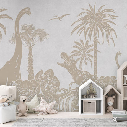 Monochrome Dino - White Vintage