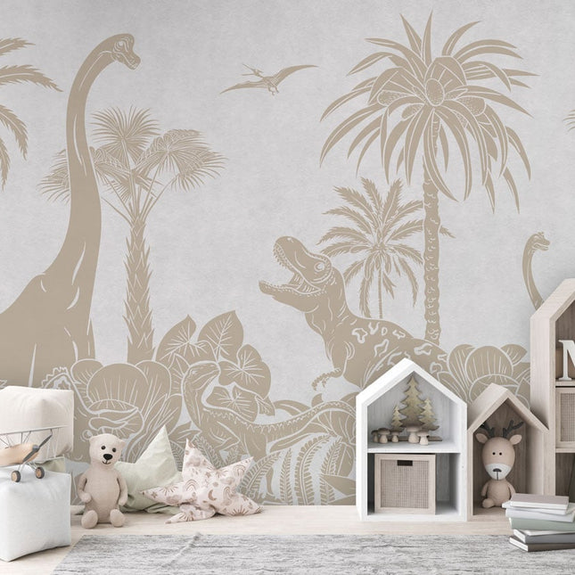 Monochrome Dino - White Vintage