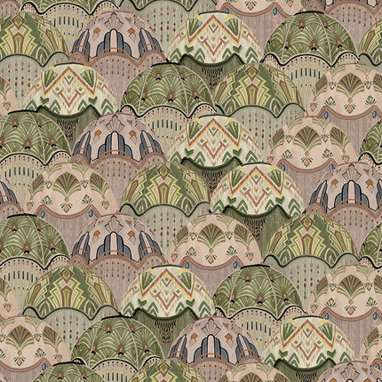 Muster Silk Shades Salmon & Olive BMHD002/09C