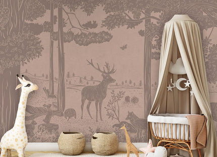 Monochrome Forest - Pink Vintage