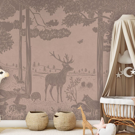 Monochrome Forest - Pink Vintage