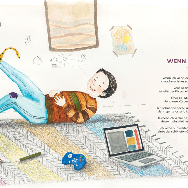 "Wenn ich lache" mit Gedicht