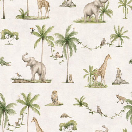 Muster 50 x 50 cm von Joyful Jungle - White