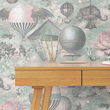 Muster Curious Skies Pink & Aqua BMTD001/07C