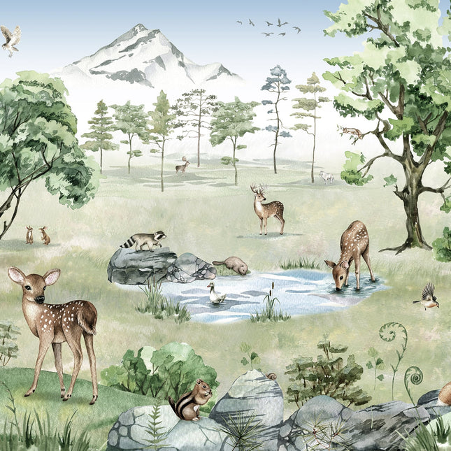 Muster 50 x 50 cm von Deer Forest Summer 2065