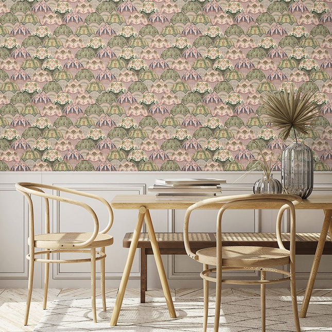 Silk Shades Salmon & Olive BMHD002/09C