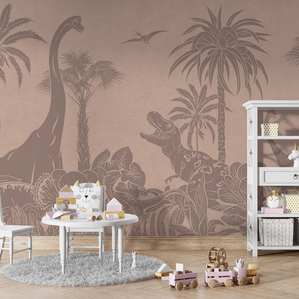 Monochrome Dino - Pink Vintage