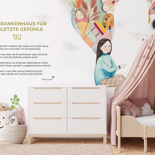 "Ein Krankenhaus für verletzte Gefühle" mit Gedicht