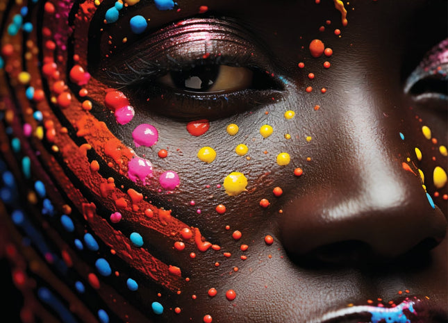 African Woman Tribal Makeup