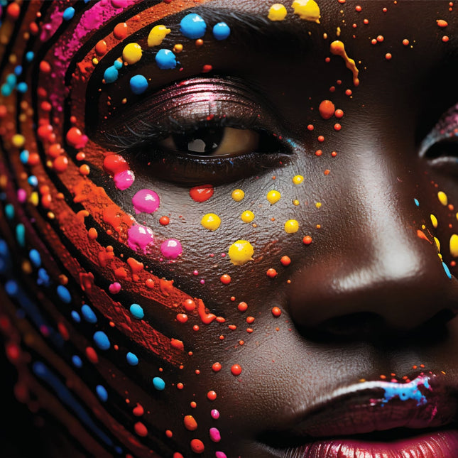 African Woman Tribal Makeup