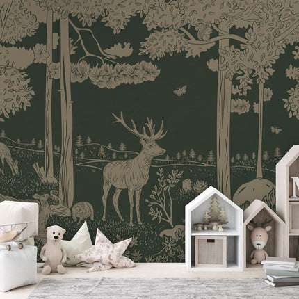 Monochrome Forest - Green Vintage