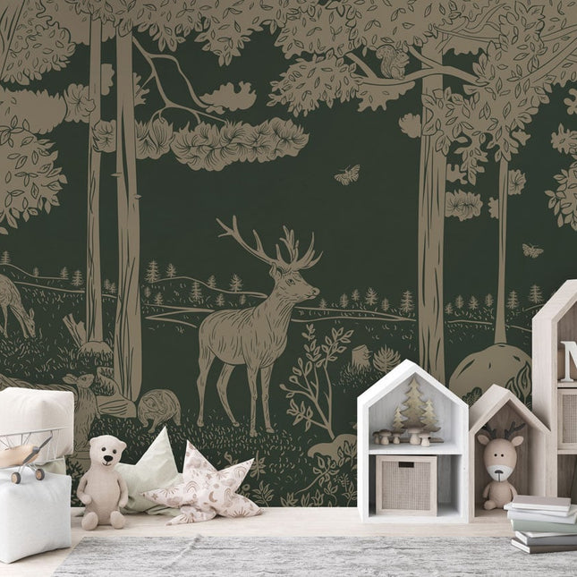 Monochrome Forest - Green Vintage