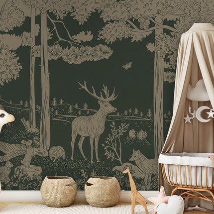 Monochrome Forest - Green Vintage