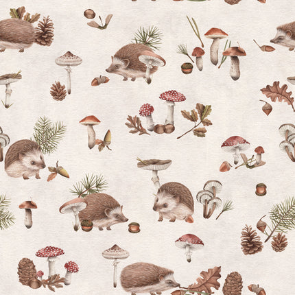 Muster 50 x 50 cm von Happy Hedgehog - White