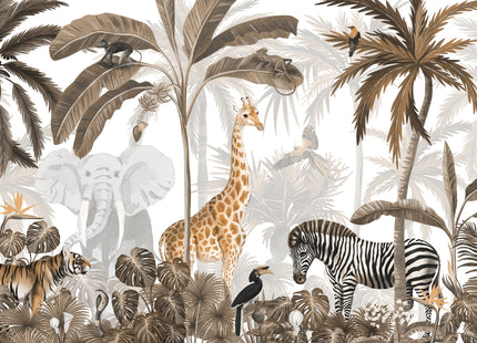 Muster 50 x 50 cm von Jungle Jive sepia 2081