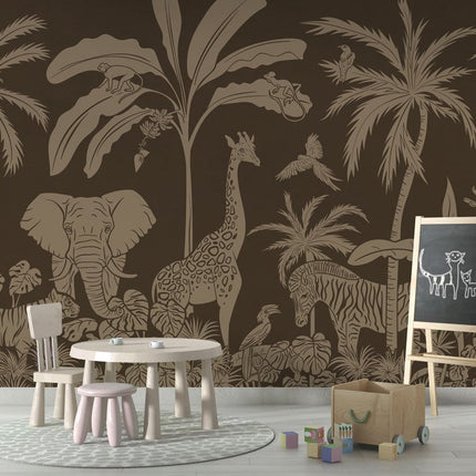 Monochrome Jungle - Brown Vintage