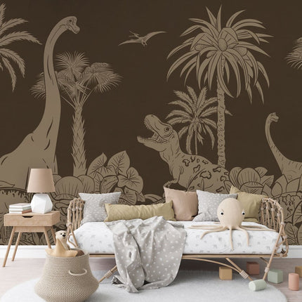 Monochrome Dino - Brown Vintage