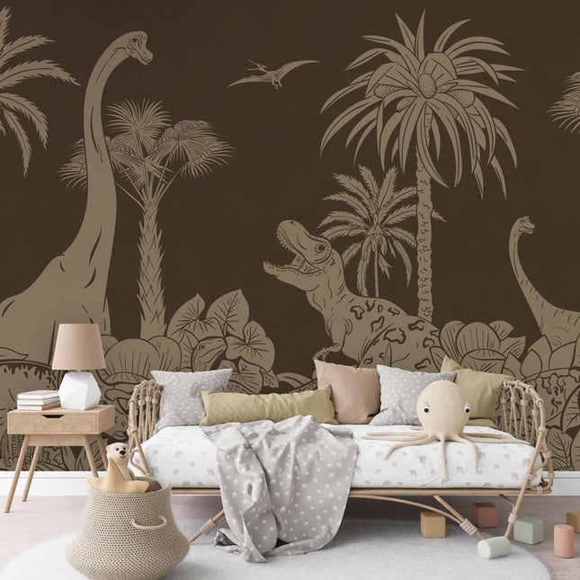 Monochrome Dino - Brown Vintage