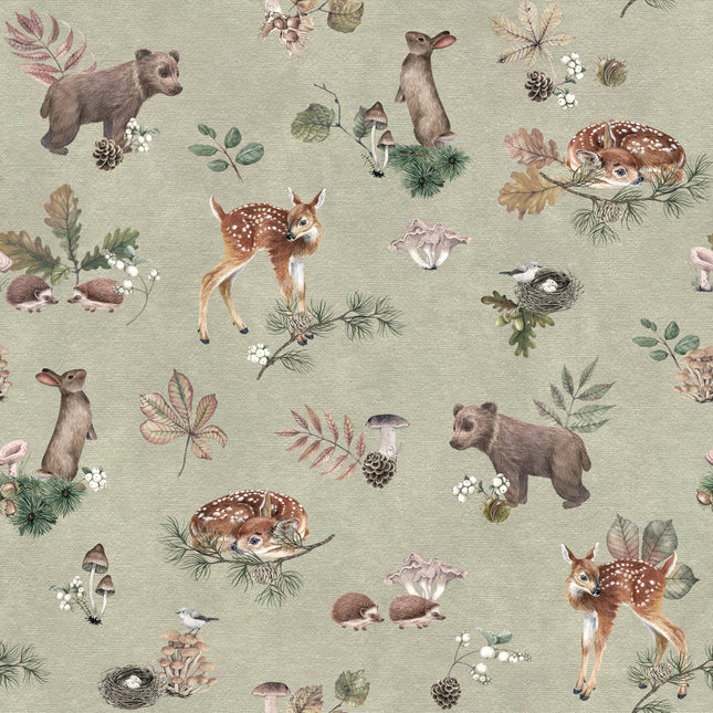 Muster 50 x 50 cm von Forest Gathering - Green