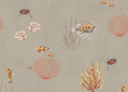 Muster 50 x 50 cm von Coral Garden - Brown