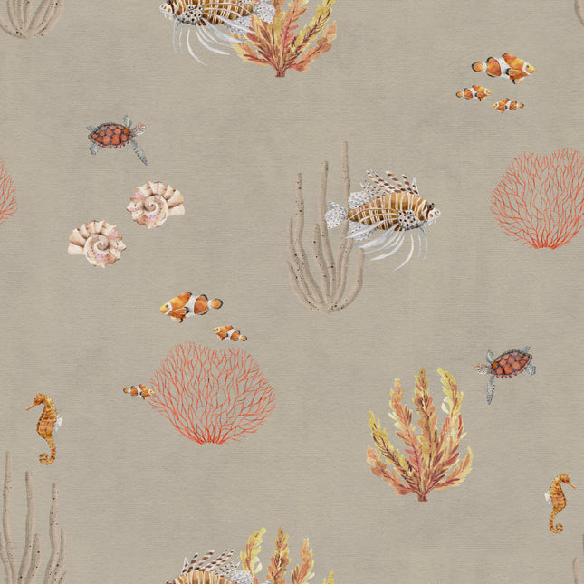 Muster 50 x 50 cm von Coral Garden - Brown