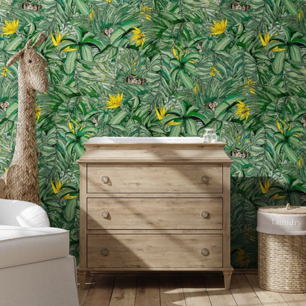 Monkey Forest Dark Green & Yellow BMTD001/09B