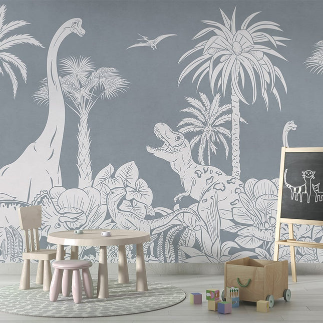 Monochrome Dino - Blue