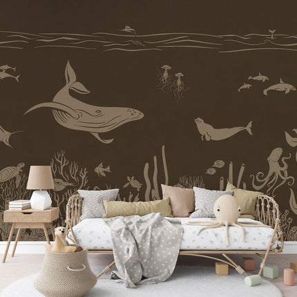 Monochrome Sea - Brown Vintage