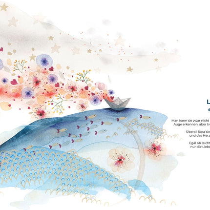 Muster 50 x 50 cm von "Liebe" mit Gedicht