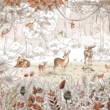 Muster 50 x 50 cm von Forest Friends Autumn 2071