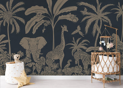 Monochrome Jungle - Blue Vintage